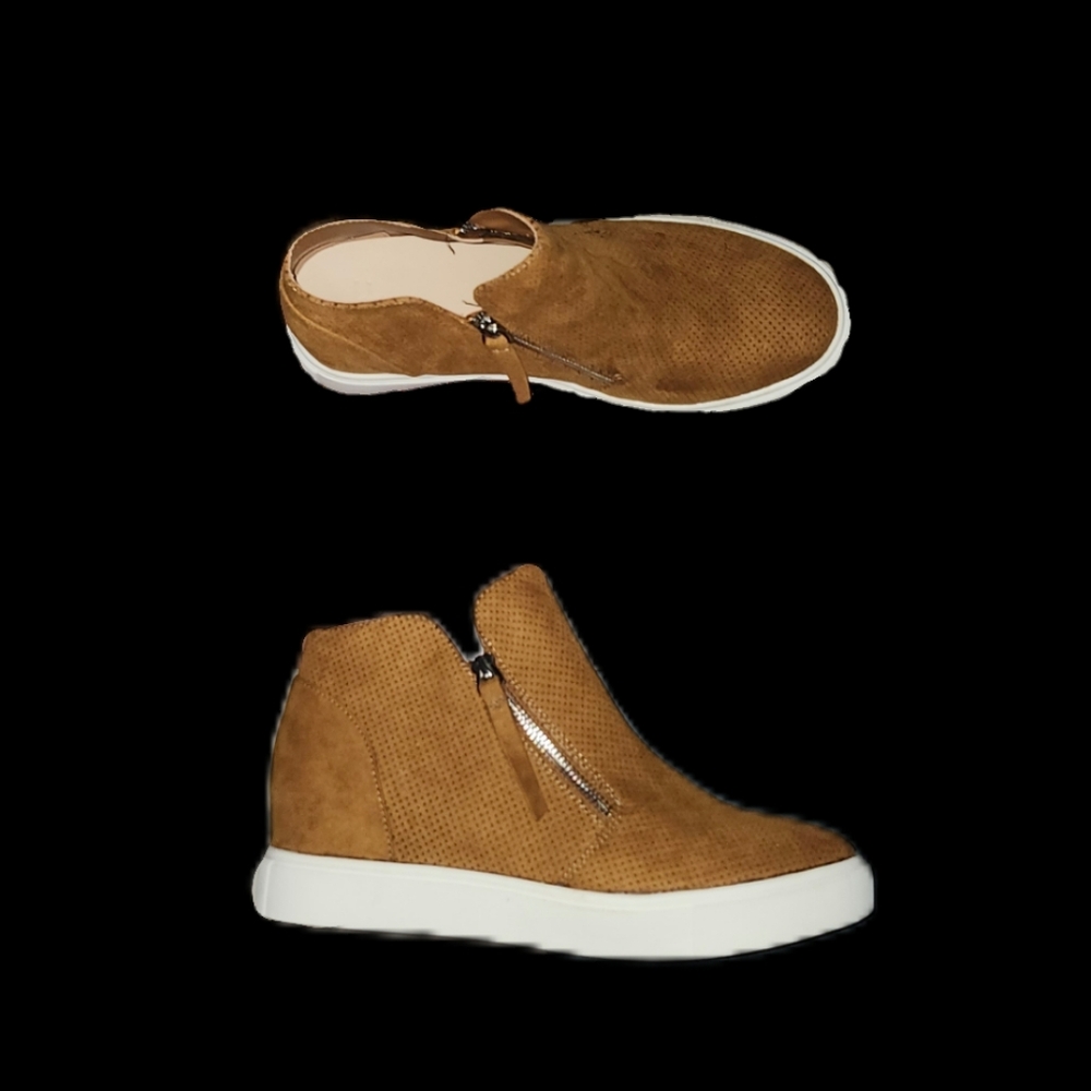 JustFab Brown High-Top Boots - Picture 2 of 6